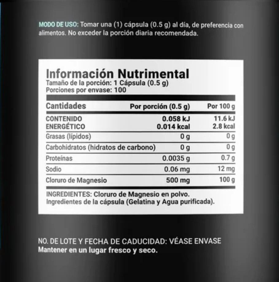 BLIFE Cloruro de Magnesio 100 Caps 500 mg