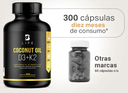 BLIFE Aceite de Coco, Vitamina D3 y K2 300 Caps 500 mg