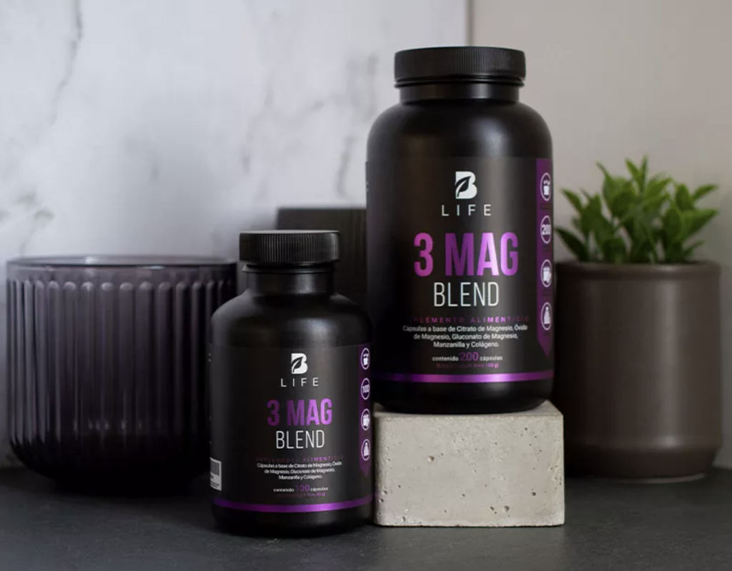 BLIFE 3 Mag Blend | Mezcla de Citrato, Oxido y Gluconato de Magnesio 100 Caps 500 mg