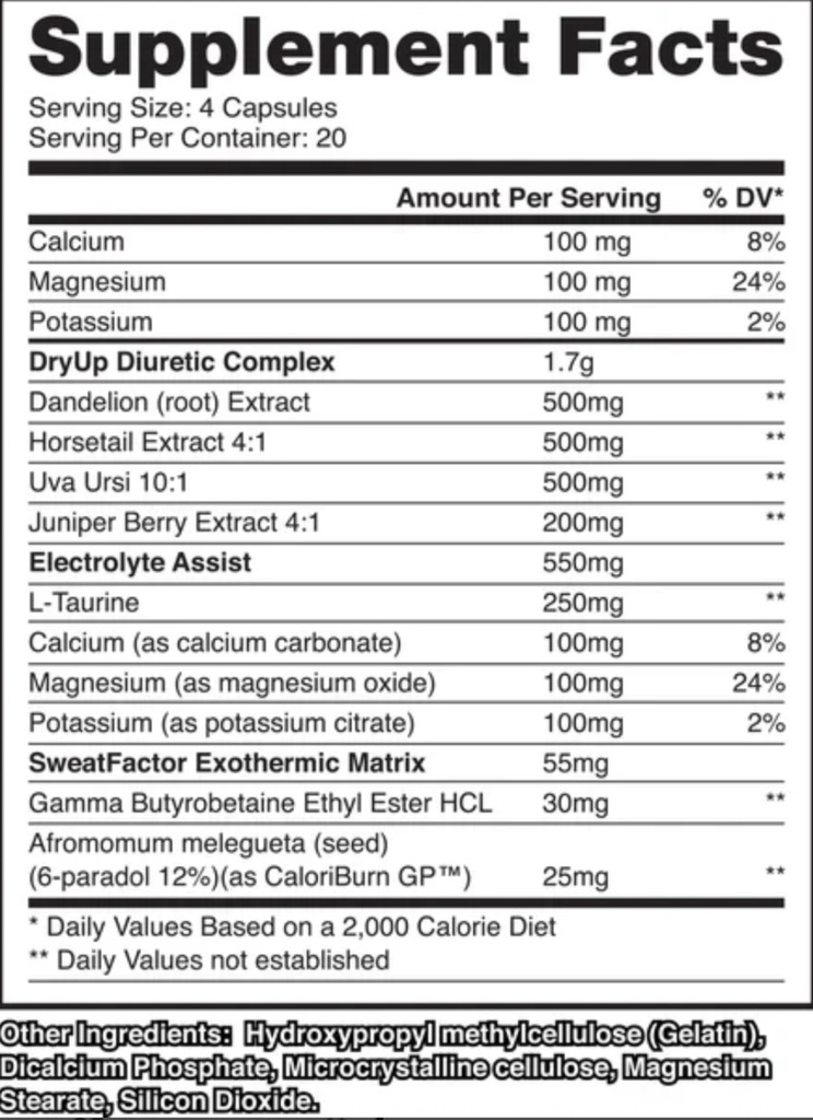 DRAGON DIURETICO DRYUP 80 CAPS
