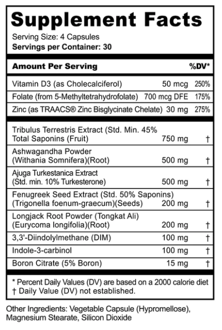 PANDA TEST TESTOSTERONE BOOSTER 120 CAPS