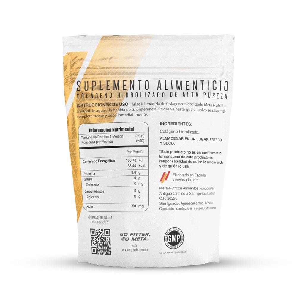 META COLAGENO HIDROLIZADO PURO 500 GRS 50 SERV