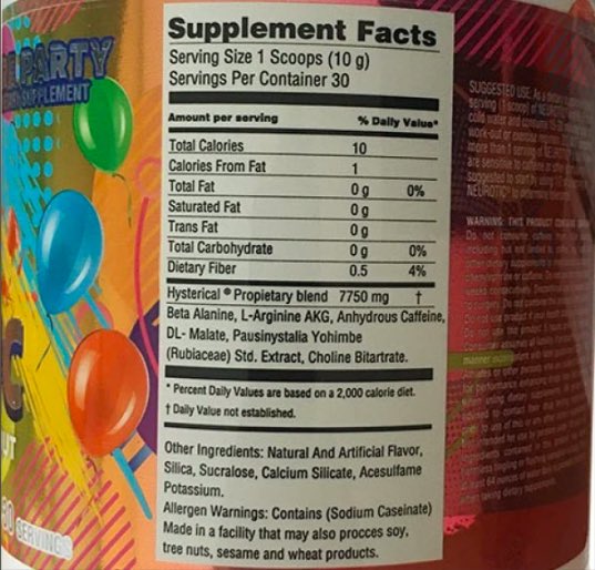 HSL HYSTERICAL NEUROTIC INTENSITY PRE-WORKOUT 30 SERV