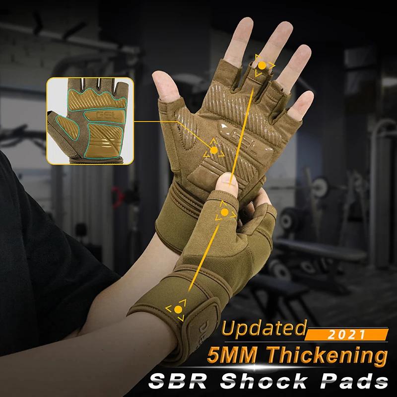 DIBEAR GUANTES GYM ANTIDESLIZANTES ARMY GREEN