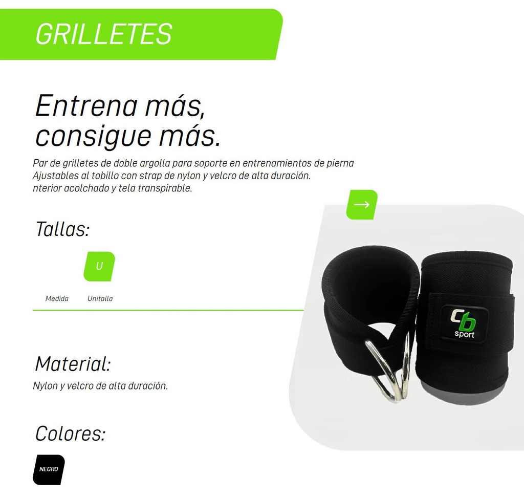 CB SPORTS PAR GRILLETES TOBILLO