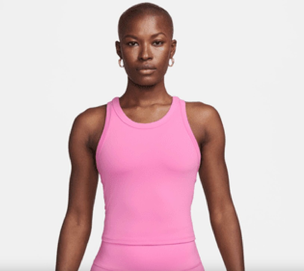NIKE ONE FITTED CAMISETA DE TIRANTE DRI-FIT CROPPED COLOR ROSA