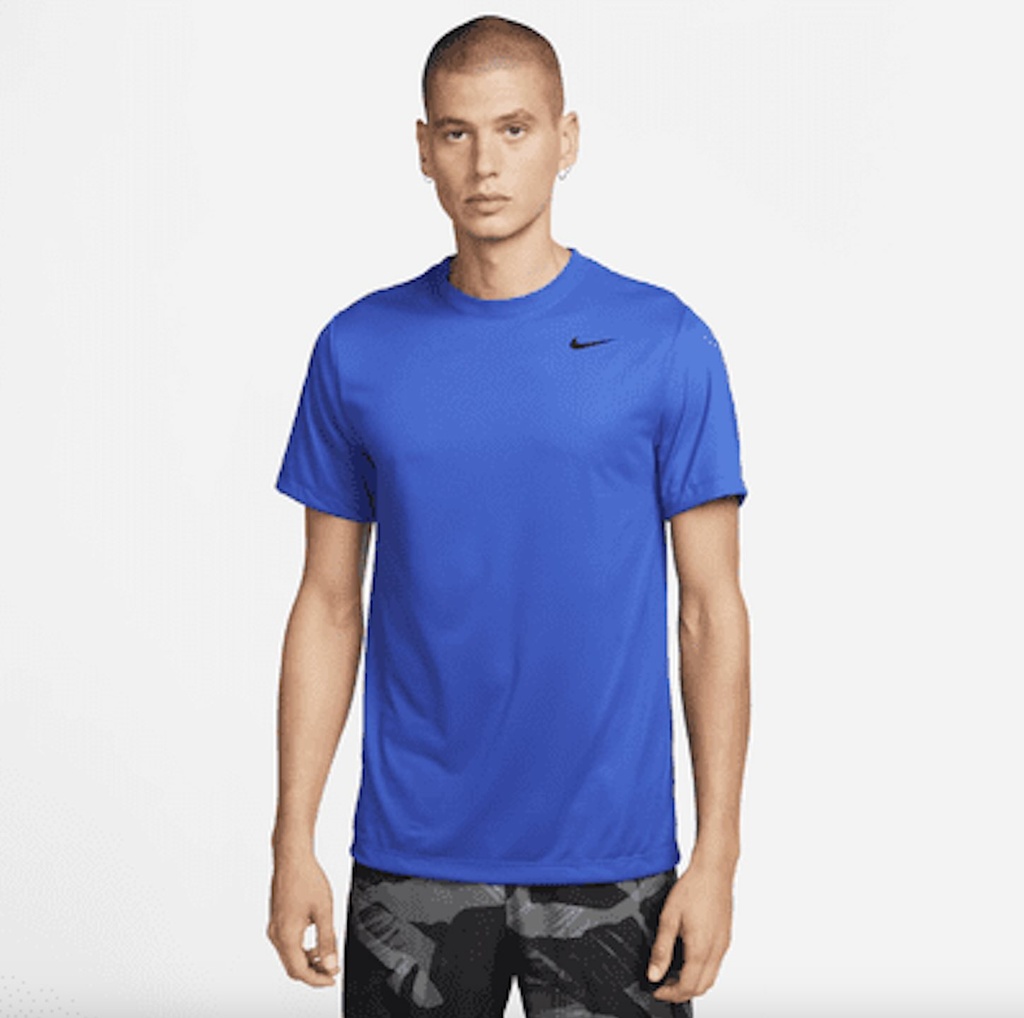 NIKE PLAYERA DE FITNESS HOMBRE COLOR AZUL CHICA