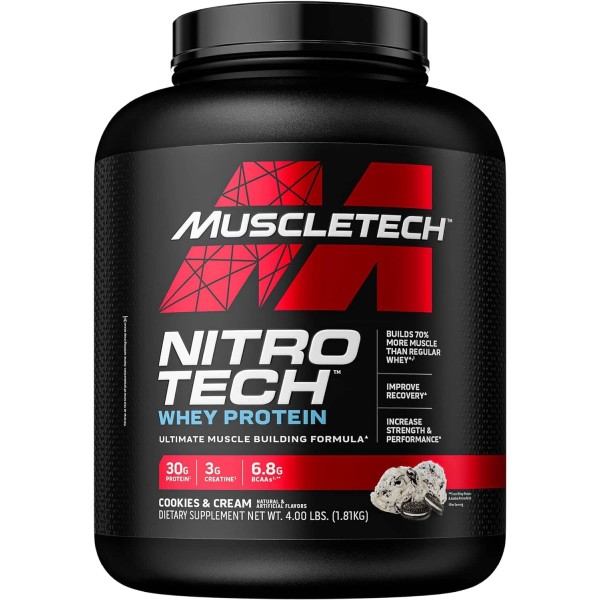 NITROTECH WHEY PROTEIN 4 LBS 40 SERV